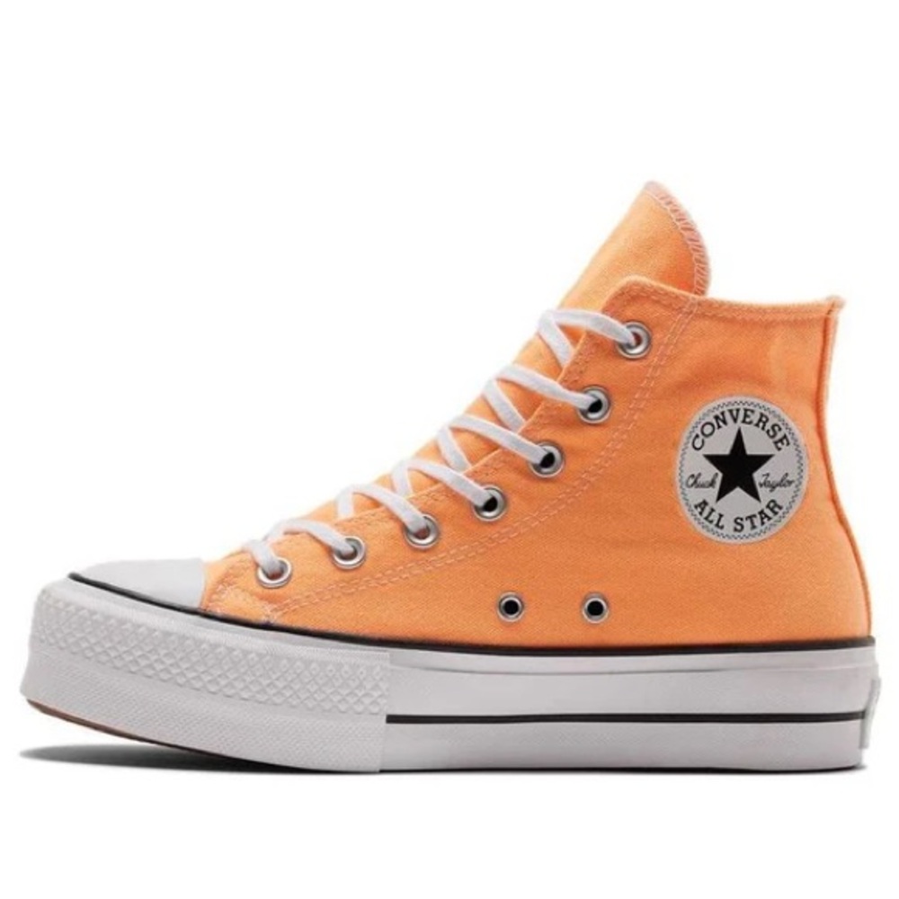 Converse Women's Orange High-Top Platform Sneakers